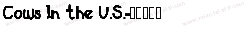 Cows In the U.S.字体转换